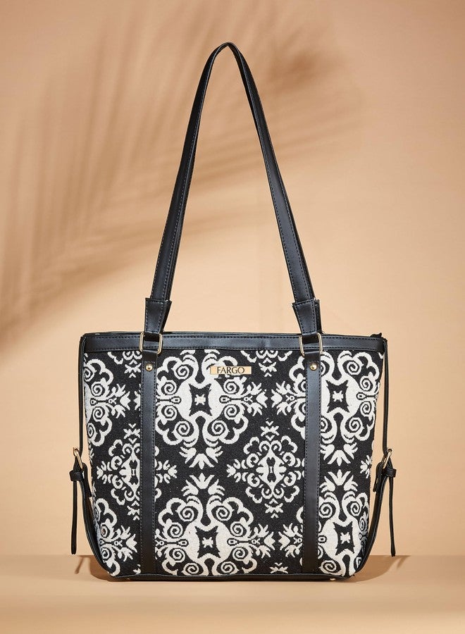 Fargo PU Canvas Women's Stylish Handbag (FGO-780) - Image 4